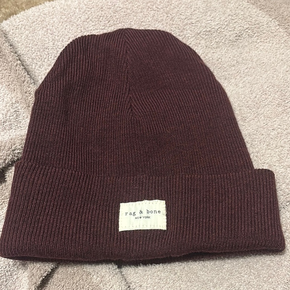 rag & bone Brown Hat with Classic Cuffed Design